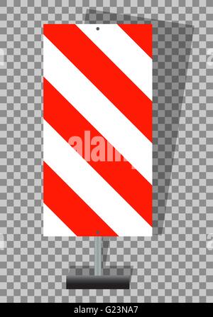 Road signs. Orange Badge guardrails on transparent background. V Stock Vector