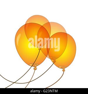 Orange Balloons vector illustration Stock Vector