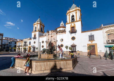 Plaza del Socorro , Ronda, Andalusia, Spain Stock Photo