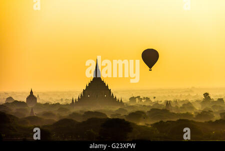 Sunrise in Bagan Burma Stock Photo