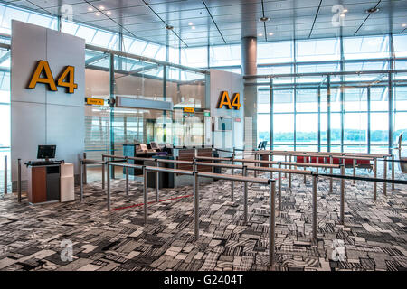Airport Terminal, Seats and Boarding Gate, nobody Stock Photo