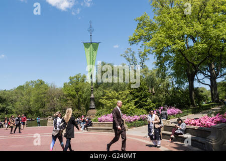 Bethesda Terrace, Central Park in the Springtime, NYC Stock Photo