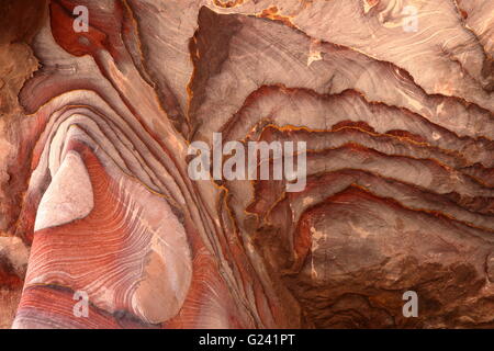 Colourful sandstone in Petra, Jordan Stock Photo