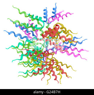Protein 3D model isolated on white Stock Photo - Alamy