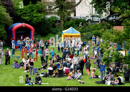 Local community Party in The Dell, Leamington Spa, Warwickshire, UK Stock Photo