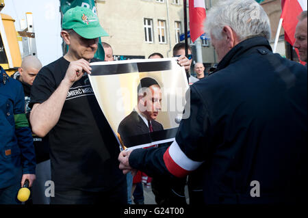 Wroclaw, Poland. 1st May, 2016. Arm band of ONR (National Radical Camp  Stock Photo - Alamy