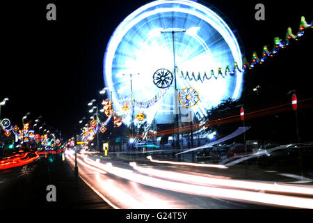 Ferris wheel at Leicester's Diwali festival Stock Photo