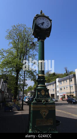 Memorial clock Bridge of Allan street scene Scotland  May 2016 Stock Photo