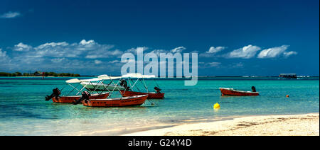 beach walk in French Polynesia moorea island tropical Stock Photo