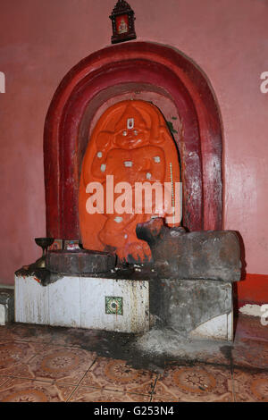 ANDH TRIBE - Hanuman Mandir. Londari Village, Maharashtra, India Stock Photo