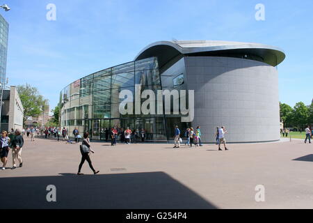 New Entrance to the Van Gogh Museum at Museumplein (Museum Square),  Amsterdam, The Netherlands. Springtime 2016 Stock Photo