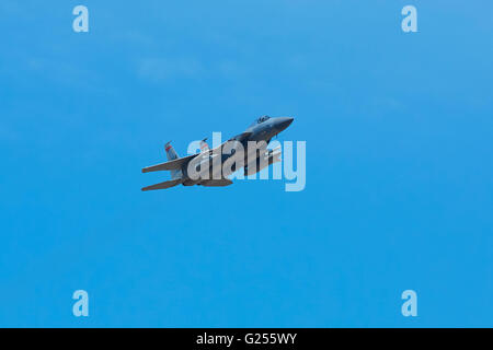 Massachusetts Air National Guard F-15C Eagle Jet Fighter. Stock Photo