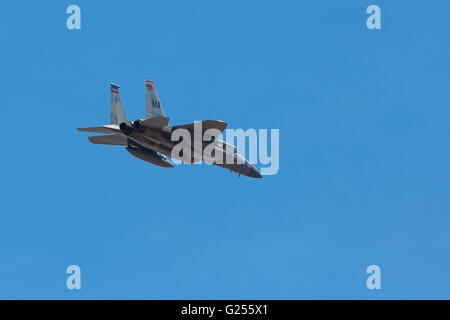 Massachusetts Air National Guard F-15C Eagle Jet Fighter. Stock Photo