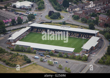 An aerial view of the Pirelli Stadium, home of Burton Albion FC Stock Photo