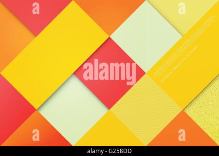 abstract, colorful background with square and triangle frames. vector geometric, fashion wallpaper template. material design bac Stock Vector