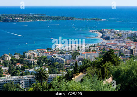 Aerial view, Palm Beach, Cannes, French Riviera, France Stock Photo