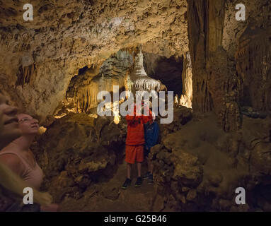 Florida Caverns State Park in Marianna, Florida offers cave tours through fantastic geological formations of limestone. Stock Photo