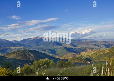 panoramic view from Cerdanya, pre-pyrenees, Catalonia (Spain) Stock Photo