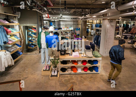 An Urban Outfitters retail store in Herald Square in New York on Tuesday, May 18, 2016. The retailer, which also includes the Free People and Anthropologie brands, is expected to report its first-quarter earnings Wednesday after the closing bell..  (© Richard B. Levine) Stock Photo