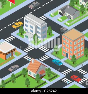 Set Of Isometric Buildings Vector illustration Stock Vector Image & Art ...