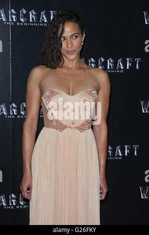 London, UK. 25th May, 2016. Paula Patton attends special screening at the BMI IMAX of Warcraft: The Beginning an epic adventure of world-colliding conflict based on Blizzard Entertainment’s global phenomenon. Credit:  JOHNNY ARMSTEAD/Alamy Live News Stock Photo