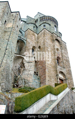 Piedmont, Sacra di San Michele, monastery, Alps Stock Photo - Alamy