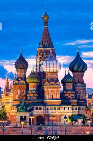St Basil's Cathedral  at the red square, Moscow Stock Photo