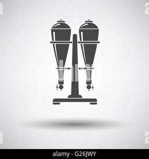 Soda siphon equipment icon on gray background with round shadow. Vector illustration. Stock Vector