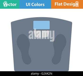 Icon Floor Scales Of. Flat Color Design. Vector Illustration Stock ...