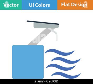 Diving stand icon. Vector illustration. Stock Vector