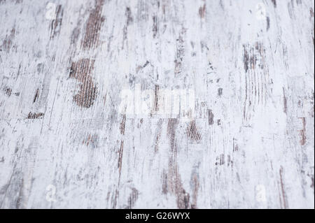 Background texture of old white painted wooden lining boards wall Stock Photo