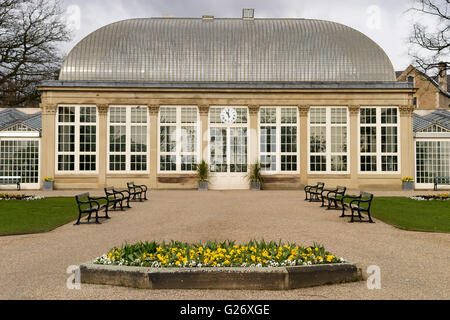 Glasshouse at Sheffield Botanical Gardens, designed in 1836 Stock Photo