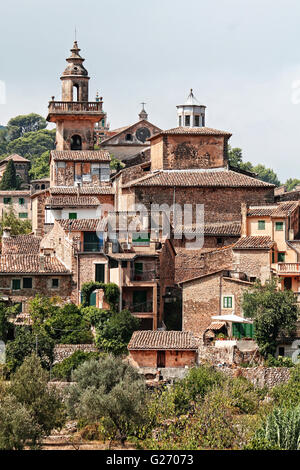 Nice foreshortening of Valdemossa, small and picturesque town located in the island of Majorca, Spain Stock Photo
