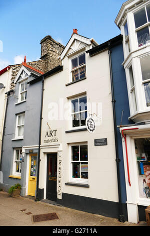 This building was the location of Laura Ashley's first shop in Machynlleth, Powys, Wales Stock Photo