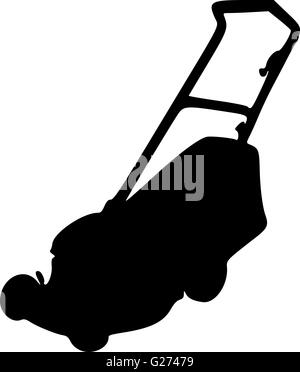 Lawn mower  silhouette Stock Vector