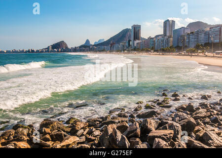Copacabana Beach in Rio de Janeiro Stock Photo