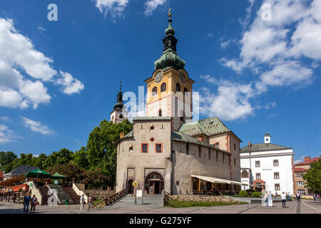 Banska Bystrica Slovakia, Barbican Castle Tower view in the City center Slovak Town, Slovakia Europe Stock Photo