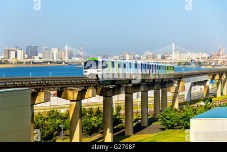 Tokyo Monorail line at Haneda International Airport Stock Photo