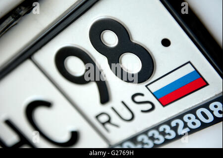 number plate in st petersburg Stock Photo