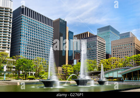 Wadakura Fountain Park in Marunouchi district of Tokyo Stock Photo