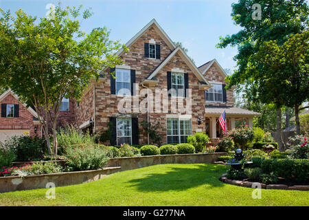 Image is an Editorial Architectural photograph of a private residential home.  Houses and room of interior and exterior Stock Photo