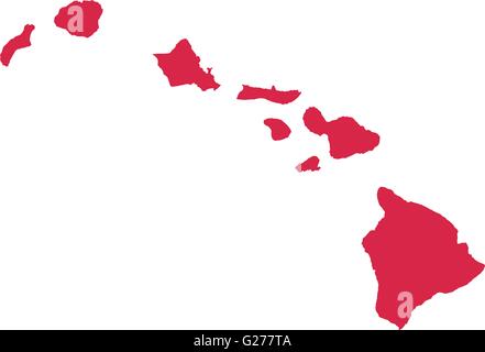 Hawaii map Stock Vector