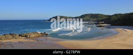 Pacific coast in New South Wales, Australia. Sandy Nobby Beach, Port Macquarie. Stock Photo