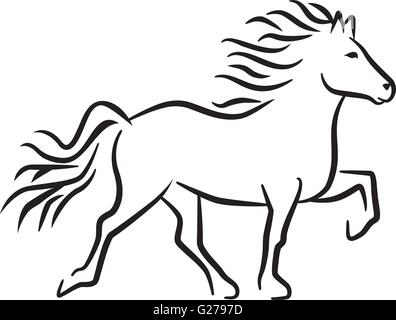 Iceland horse Stock Vector