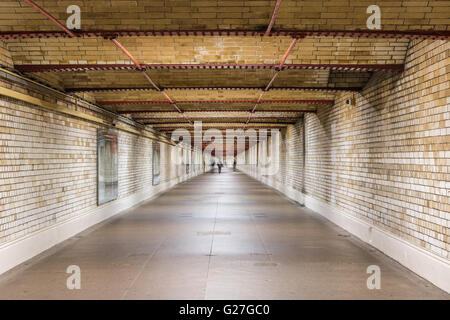 Pedestrian tunnel in South Kensington, London linking from station to museums Stock Photo