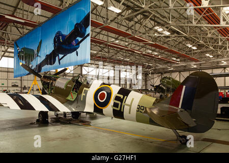 The Battle of Britain Memorial Flight at RAF Coningsby, Lincolnshire. March 2015. Stock Photo