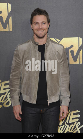 The 2016 MTV Movie Awards  Featuring: Stephen Amell Where: Los Angeles, California, United States When: 10 Apr 2016 Stock Photo
