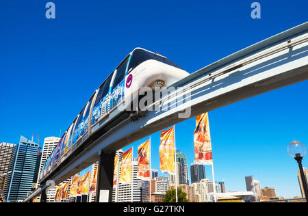 Monorail, Darling Harbour, Sydney, New South Wales, Australia Stock Photo