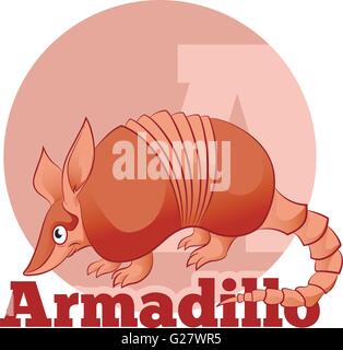 ABC Cartoon Armadillo2 Stock Vector