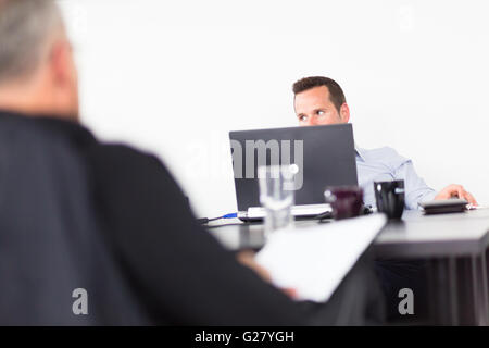 Business people in modern office. Stock Photo